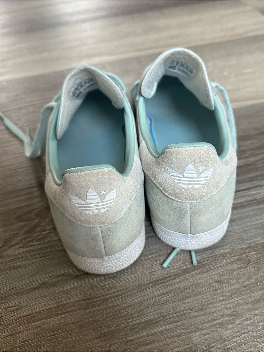 Adidas Gazelle Sneakers, Mint Green Suede, 7.5 - Picture 4 of 7
